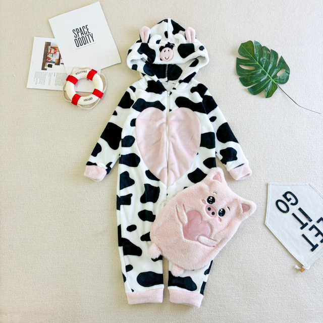 Флисовый плюшевый детский кигуруми с капюшоном Oeko-tex на тему животных