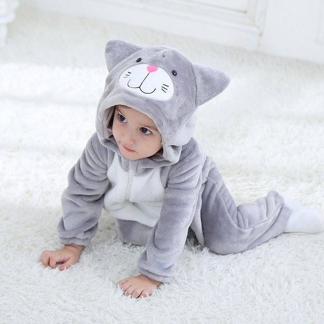 Очаровательный флисовый плюшевый комбинезон кигуруми с капюшоном и щенком для малышей на заказ 