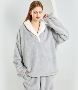 Ультрамягкая флисовая домашняя одежда из двух частей для отдыха 