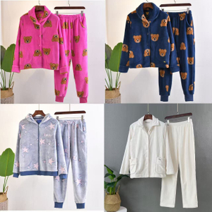 Сертифицированный Oeko-tex флисовый пижамный комплект с принтом в виде звезд и застежкой-молнией на манжетах