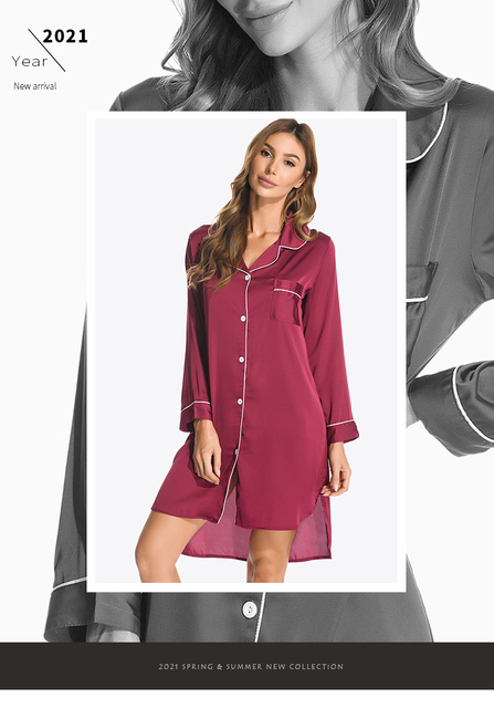 Сексуальная и элегантная атласная пижама из полиэстера, женская шелковистая мягкая одежда для сна, подходит для нижнего белья 