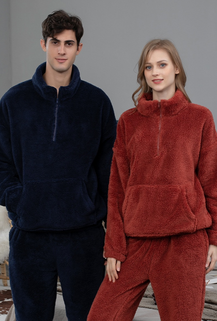 Унисекс, двухсекционная ультрамягкая флисовая домашняя одежда