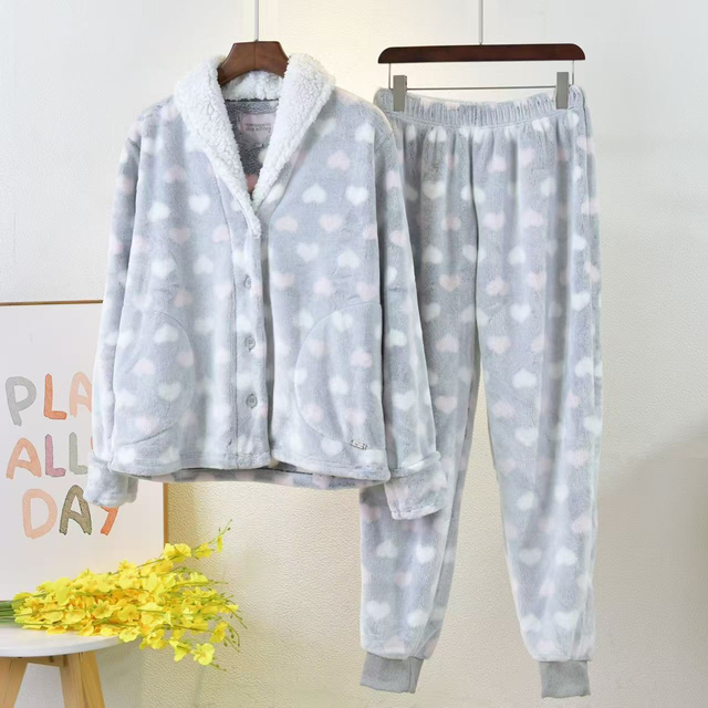 Плюшевые пижамные комплекты OEKO TEX Ультрамягкий воротник из шерпы