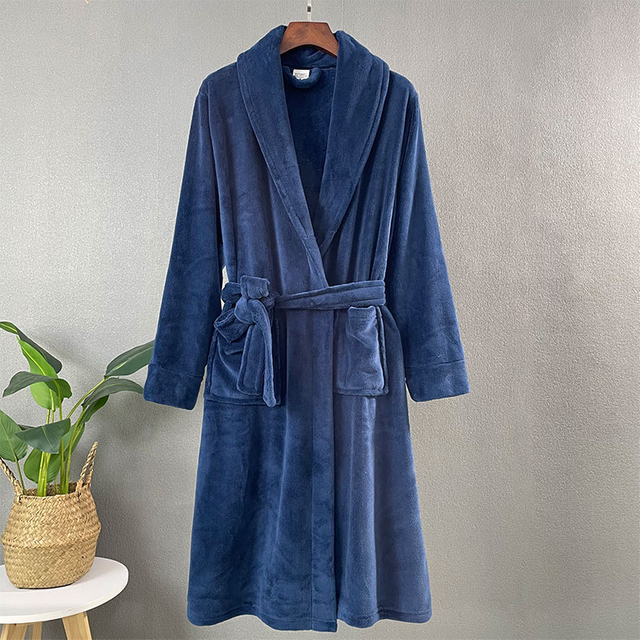 Фланелевой халат из кораллового флиса для мужчин по индивидуальному заказу в роскошном отеле